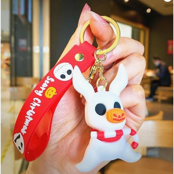 Zero Dog Nightmare Before Christmas Keyring Keychain Key Ring - - Picture 3 of 7